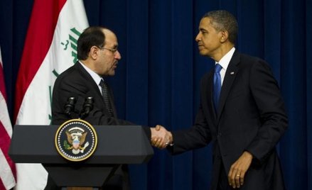 Prezydent USA Barack Obama z premierem Iraku Nuri al Malikiem