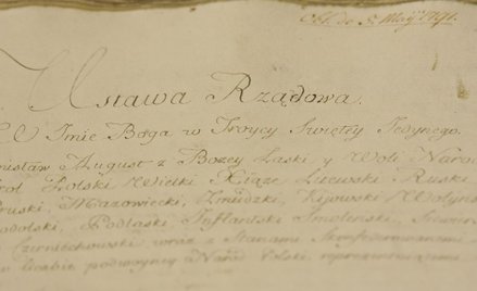 Strona tytułowa Konstytucji 3 Maja