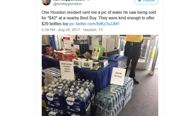 Huragan Harvey w USA: Woda za 43 dolary