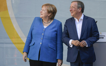 Armina Lascheta wsparła na ostatnim wiecu wyborczym w Akwizgranie kanclerz Angela Merkel