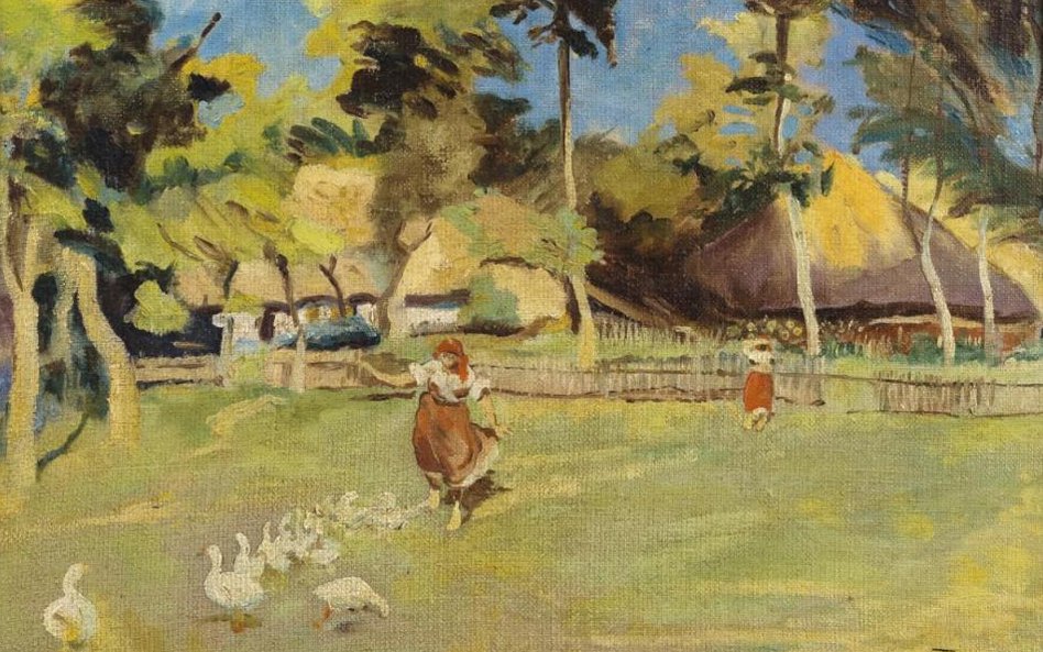 Pejzaż wiejski - Jadwiga Naimska-Tetmajer