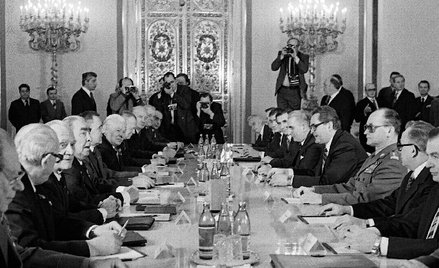 Spotkanie Leonida Breżniewa z Wojciechem Jaruzelskim na Kremlu. 1982 r. (fot. Boris Kaufman)