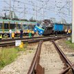 Miejsce zderzenia dwóch pociągów na linii kolejowej Warszawa-Łódź w Skierniewicach.