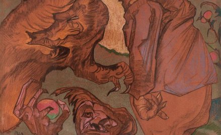 Kompozycja fantastyczna ?z dzikiem, 1920; fot. Piotr Ligier, Muzeum narodowe w Warszawie