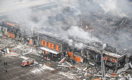 Pożar supermarketu OBI w Chimkach pod Moskwą