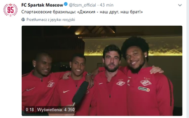 Spartak Moskwa o czarnoskórych piłkarzach: Czekoladki