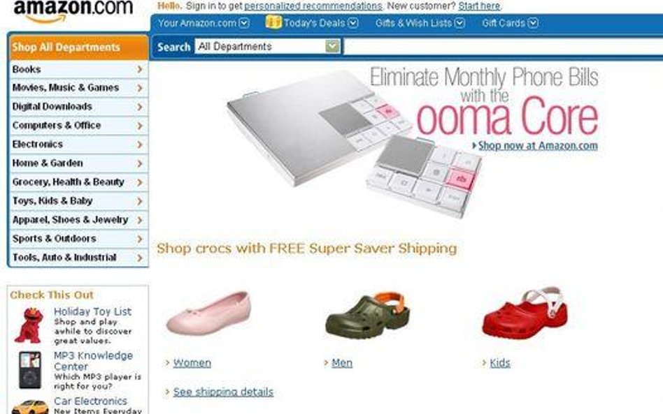 Amazon bije rekordy, choć sprzedaż online spada