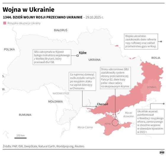 Tak wyglądała sytuacja na froncie w 1344 dniu wojny
