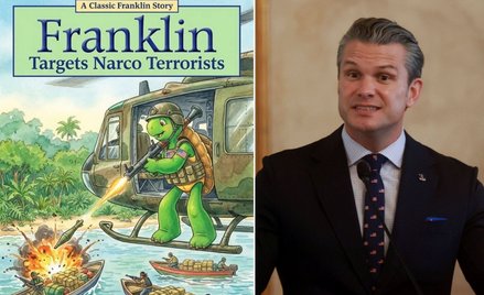 Pete Hegseth opublikował fikcyjną okładkę książki o żółwiu Franklinie