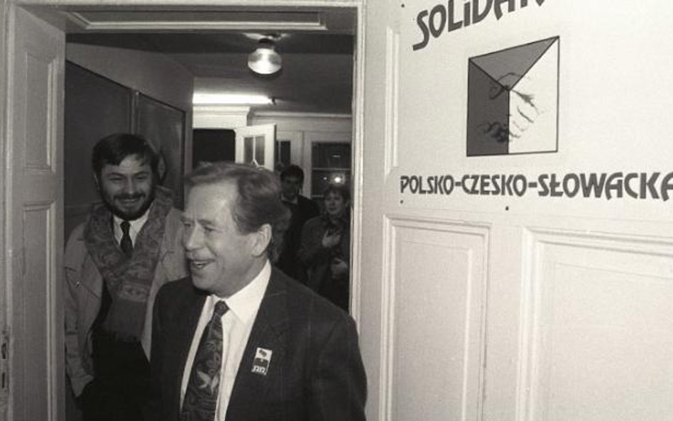 Vaclav Havel we Wrocławiu, 21 grudnia 1992 roku w siedzibie Solidarności Polsko-Czechosłowackiej