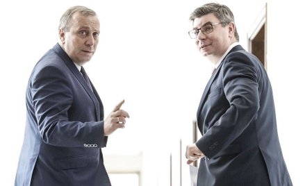 Lider PO Grzegorz Schetyna i rzecznik partii Jan Grabiec