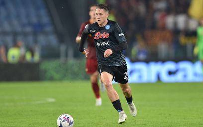Piotr Zieliński w meczu AS Roma - SSC Napoli