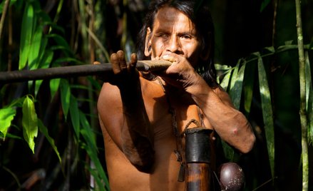 Przedstawiciel jednego z rdzenych plemion Amazonii, Huaorani (zdjęcie ilustracyjne)