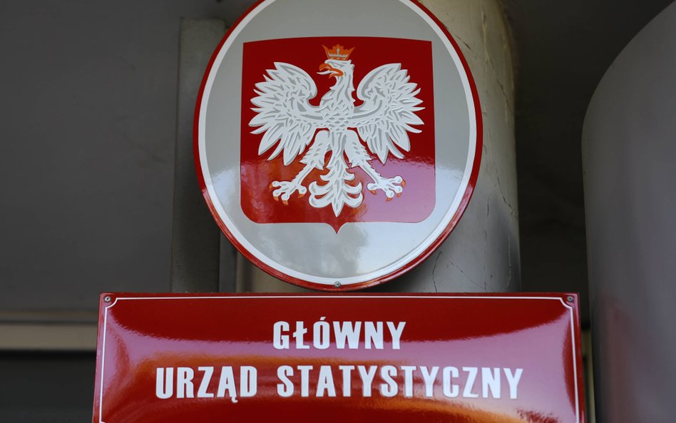 Tabliczka na budynku Głównego Urzędu Statystycznego