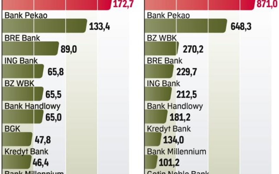 Instytucje, które mają najlepsze wyniki