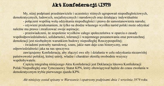 Akt Konfederacji  z 1979 roku