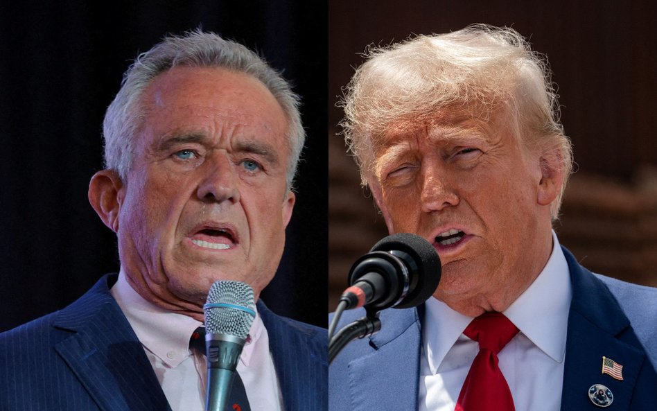 Niezależny kandydat na prezydenta USA Robert F. Kennedy Jr. poparł kandydata Republikanów Donalda Tr