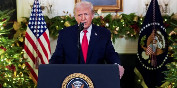 Donald Trump delivered a speech. He will pay a 'dividend to the warriors.'