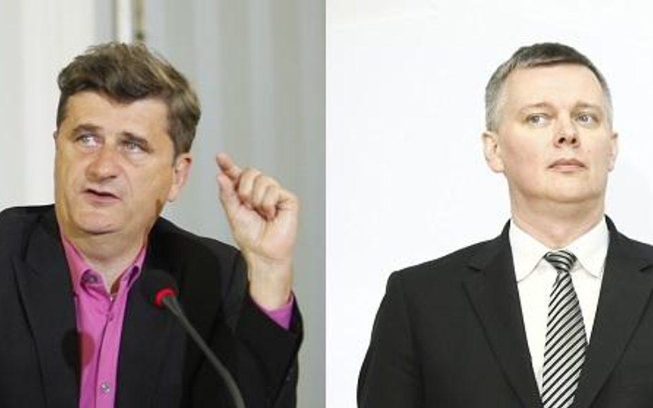 Lider Twojego Ruchu Janusz Palikot i szef MON Tomasz Siemoniak