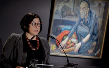 Anna Azari, ambasador Izraela, podczas rocznicowych obchodów wyzwolenia obozu Auschwitz-Birkenau, w 