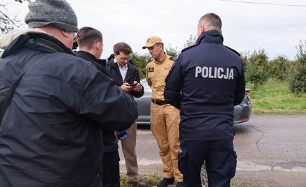 Pożar udało się szybko opanować. Na zdjęciu: oficer Prasowy Komendanta Powiatowego Państwowej Straży