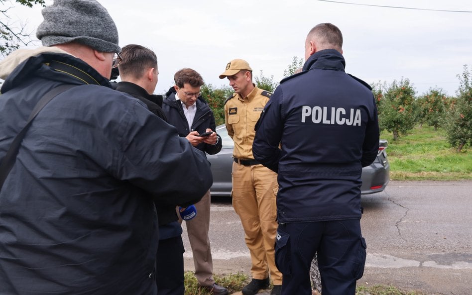 Pożar udało się szybko opanować. Na zdjęciu: oficer Prasowy Komendanta Powiatowego Państwowej Straży