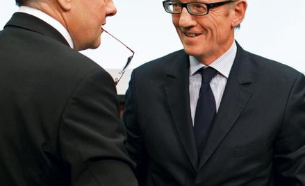 Markus Tellenbach, prezes TVN (z lewej), i Bertrand Meheut, szef Grupy Canal+. W radzie nadzorczej j