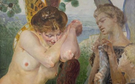 9. Jacek Malczewski, Tobiasz z harpią, 1909, ol. tekt., 72,5 x 91 cm, Muzeum Narodowe w Krakowie, Nr