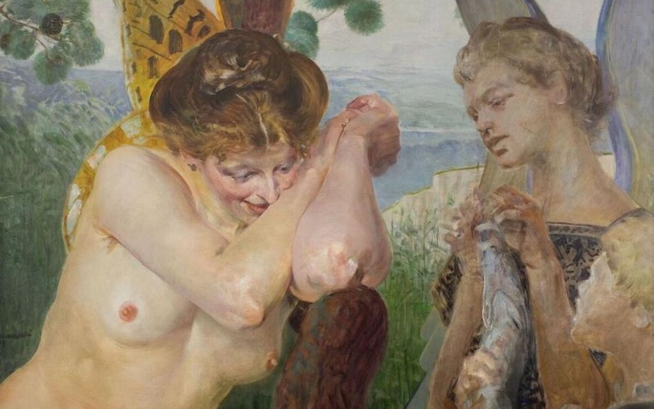 9. Jacek Malczewski, Tobiasz z harpią, 1909, ol. tekt., 72,5 x 91 cm, Muzeum Narodowe w Krakowie, Nr