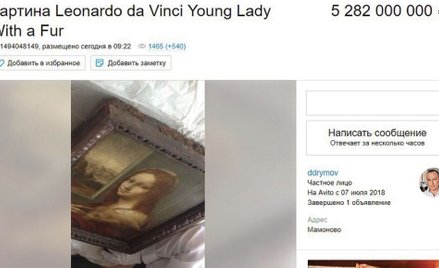 Sprzedał obraz da Vinci poniżej wartości. "Bo mógł"