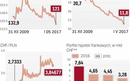 Udział hipotek walutowych w kredytach ogółem sektora bankowego nie był tak niski od lat