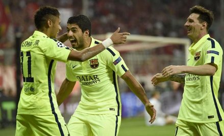 Od prawej: Leo Messi, Luis Suarez i Neymar – złap ich, jeśli potrafisz