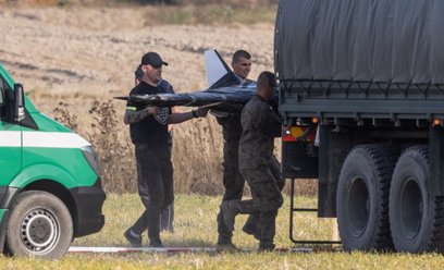 Najbardziej spektakularnie wyglądało przekroczenie polskiej granicy przez ponad dwadzieścia dronów. 