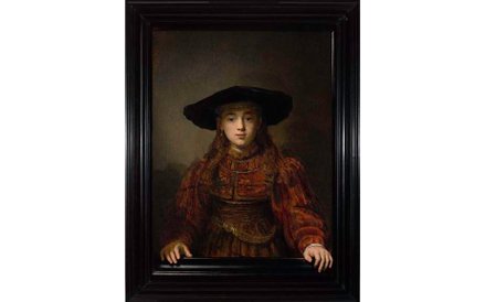 Dziewczyna w ramie obrazu, olej, deska topolowa, 1641