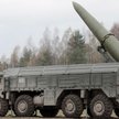 Wyrzutnia rakiet iskander podczas ćwiczeń w Rosji