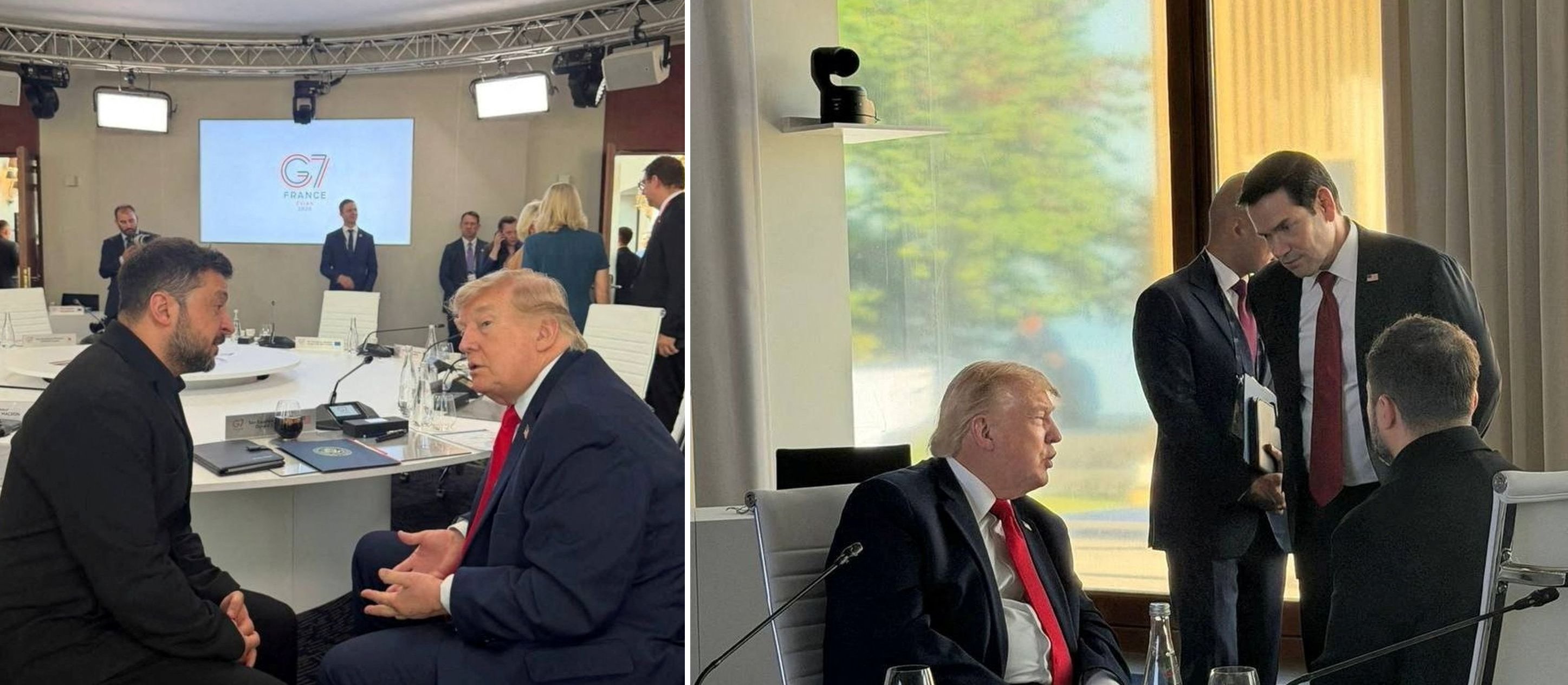 Wołodymyr Zełenski rozmawiał z Donaldem Trumpem na szczycie G7