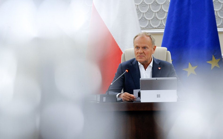 Premier Donald Tusk na posiedzeniu rządu