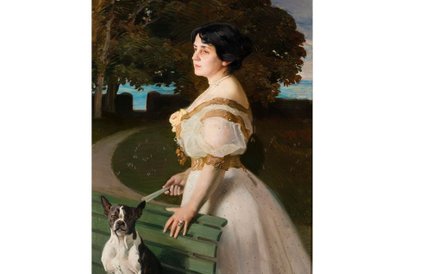 Charles Giron (1850 – 1914), Portret Heleny Paderewskiej, 1909