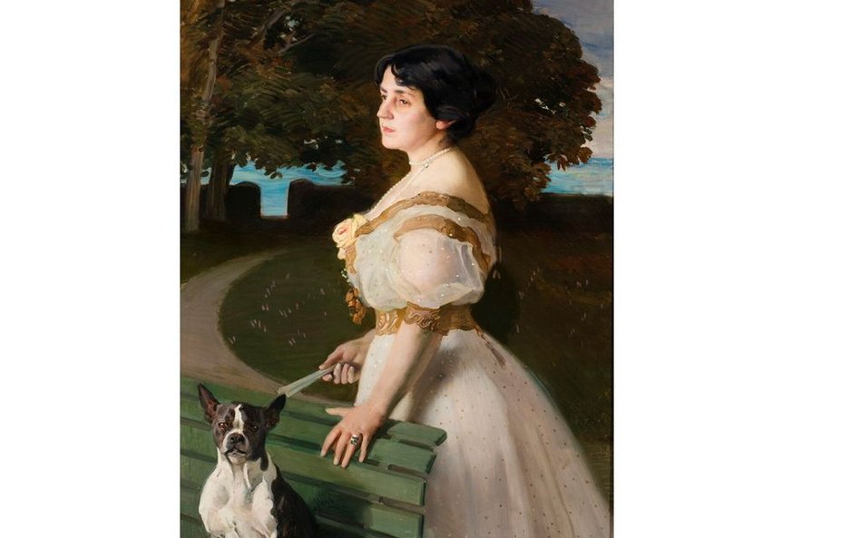 Charles Giron (1850 – 1914), Portret Heleny Paderewskiej, 1909