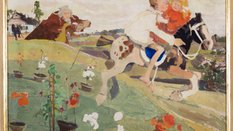 Witold Wojtkiewicz „Porwanie królewny” (Ucieczka), z cyklu „Z dziecięcych póz”, 1908