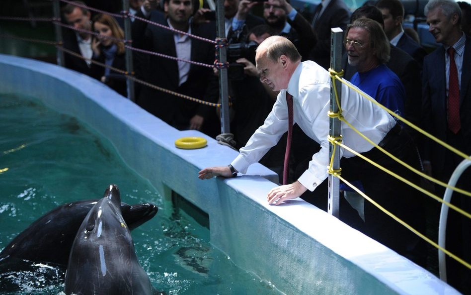 Władimir Putin i delfiny - jeszcze w cywilu