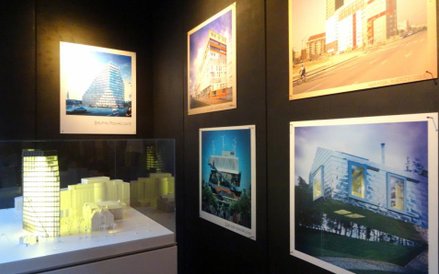 na wystawie "Idea architektury odpowiedzialnej społecznie. Roosvelta 22" w Łodzi