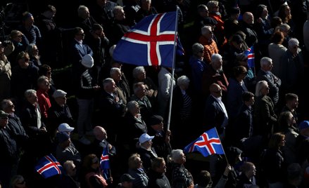Wiec kampanii „Nie dla UE”  przed referendum na Islandii