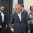 Warszawa, 15.10.2024. Premier Donald Tusk (C) na posiedzeniu rządu w siedzibie Kancelarii Prezesa Ra