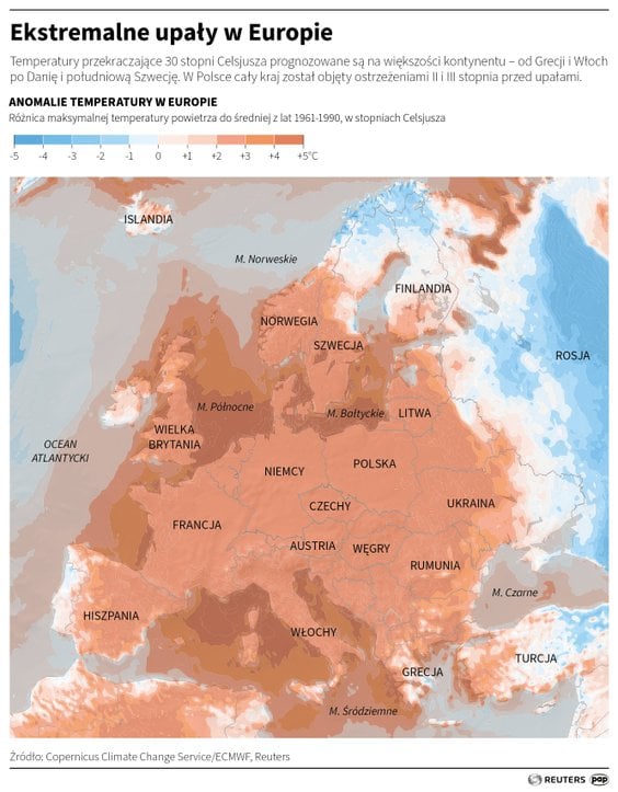 Ekstremalne upały w Europie