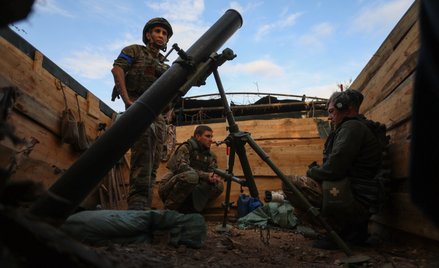 Ukraińscy żołnierze w okopach