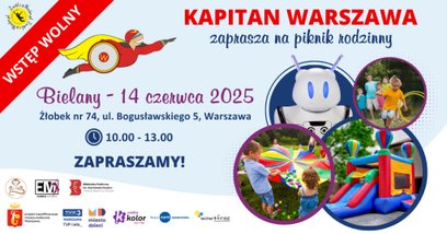 Piknik przy Żłobku nr 74 przy Bogusławskiego odbędzie się w ramach projektu Kapitan Warszawa