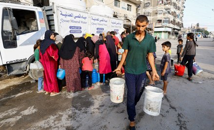 Dystrybucja wody pitnej w Gazie