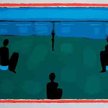 Jerzy Nowosielski, Plaża tybetańska, 1998, serigrafia, 70x90cm, Cena: 7000 PLN