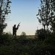 Ukraiński żołnierz w pobliżu miasta Pokrowsk